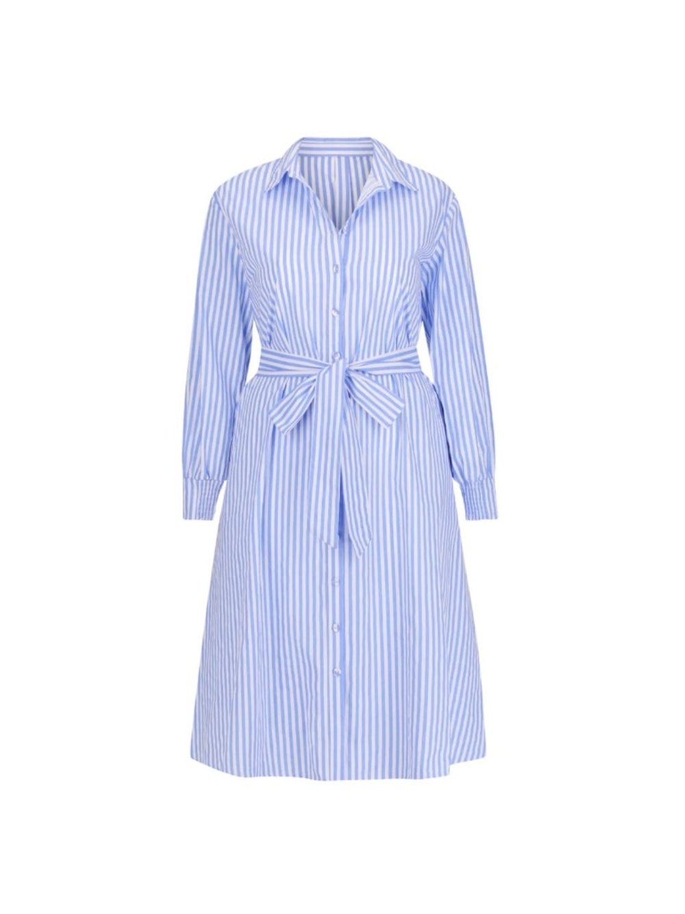 NEW Dani Marie Australia Andrea Cotton Shirt Dress in Blue Pinstripe, size 20 US